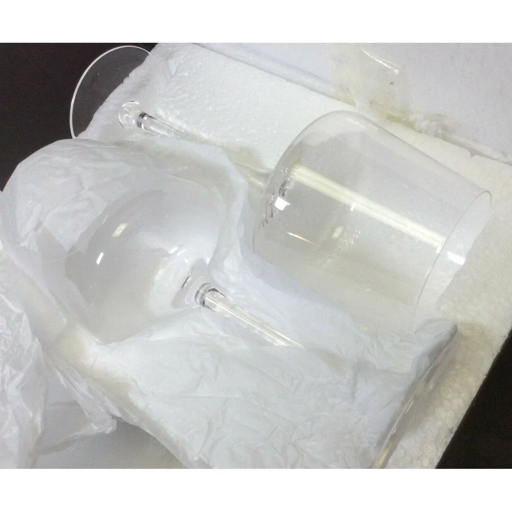 Collectible Luxbe high end crystal wine glasses, set of 4 new in box - T1383